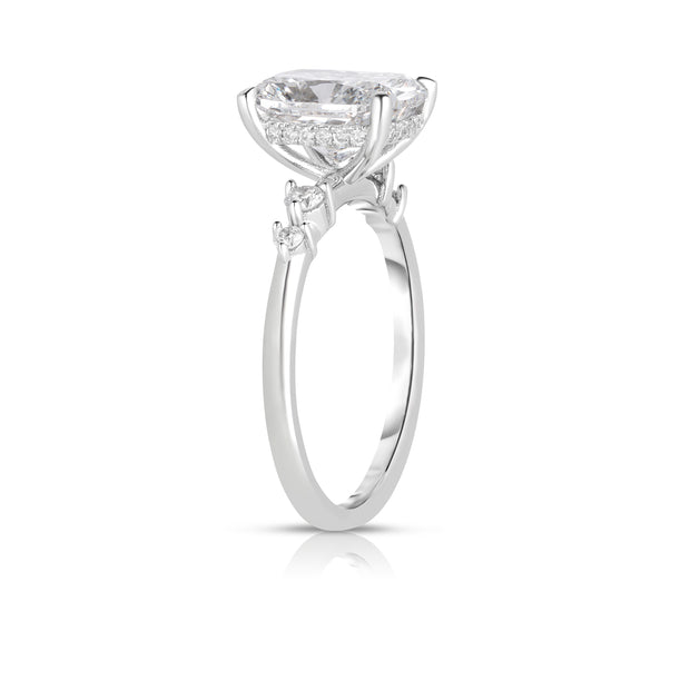 3.10 Carat Cushion Cut Diamond Engagement Ring