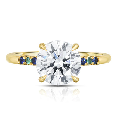 2.70 Carat Round Cut Diamond Engagement Ring