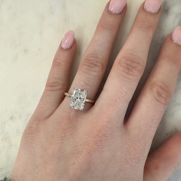 2.88 Carat Radiant Cut Diamond Engagement Ring – Alexandra Beth