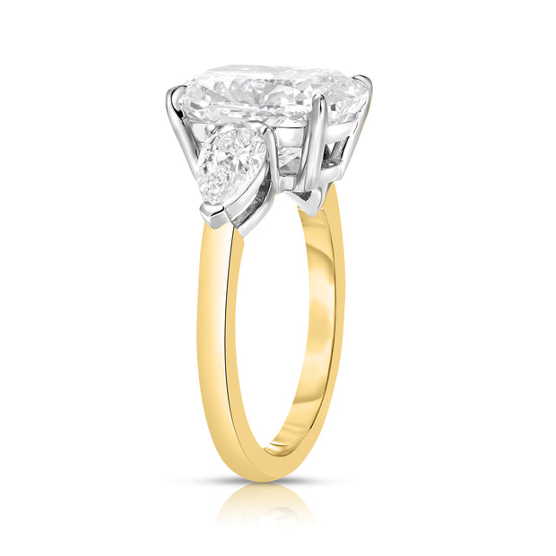 4.04 Carat Cushion Cut Diamond Engagement Ring