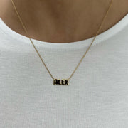 Bubble Nameplate Necklace