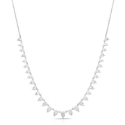 Illusion-set Diamond Pear Tennis Necklace