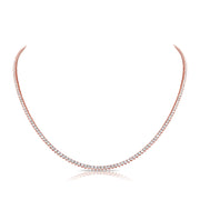 3-Prong Diamond Tennis Necklace