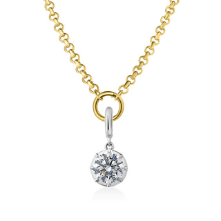 Georgian Round Lab Diamond Rolo Necklace