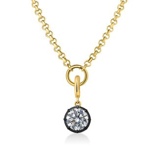 Georgian Round Lab Diamond Rolo Necklace