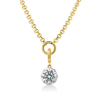Georgian Round Lab Diamond Rolo Necklace