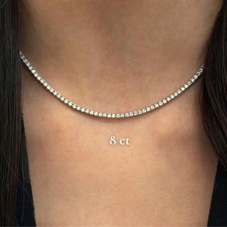 Classic Lab Diamond Tennis Necklace