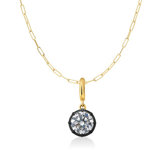 Georgian Round Lab Diamond Paperclip Necklace