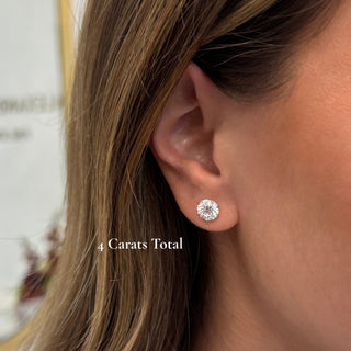 Classic Lab Diamond Stud Earrings