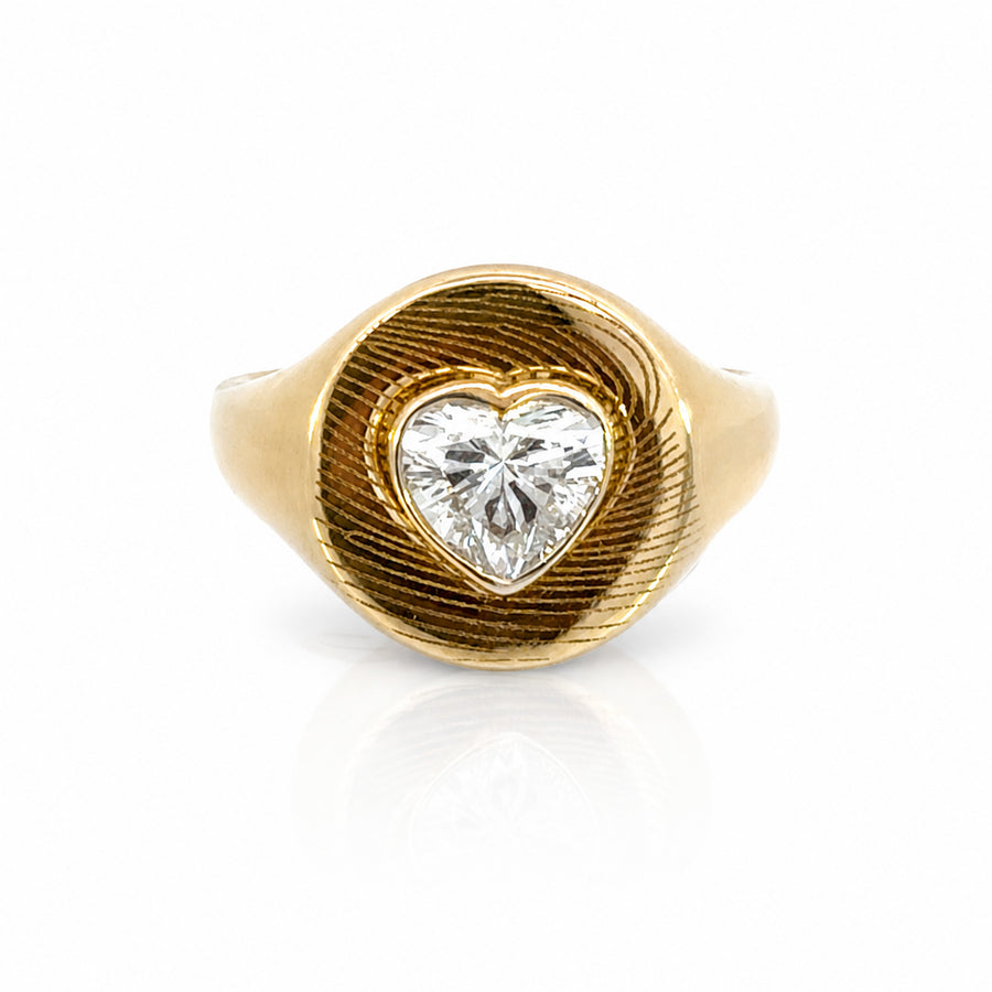 Heart Diamond Fingerprint Ring