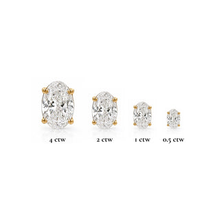 Oval Lab Diamond Studs