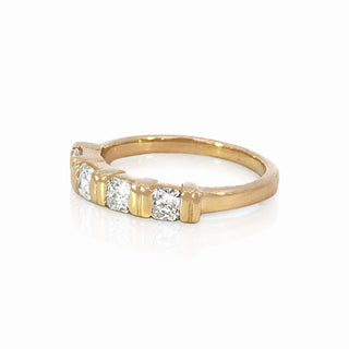 Radiant Cut Bar-Set Diamond Half Eternity Band