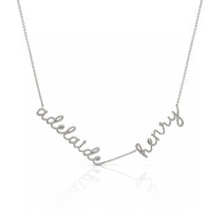 Diamond Script Name Necklace