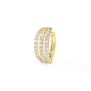 3-Row Diamond Ear Cuff