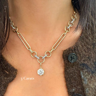 Georgian Round Lab Diamond Pendant