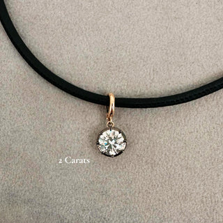 Georgian Round Lab Diamond Pendant