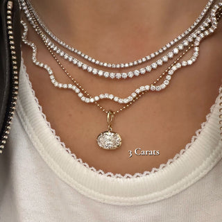 Georgian East-West Oval Lab Diamond Pendant