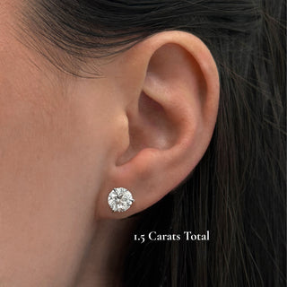 Classic Lab Diamond Stud Earrings