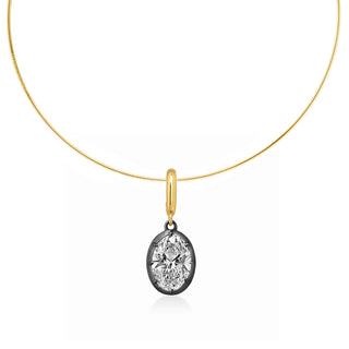 Georgian Oval Lab Diamond Omega Necklace