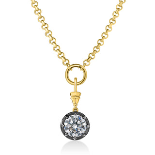 Georgian Round Lab Diamond Rolo Necklace