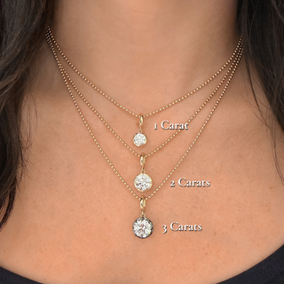 Georgian Round Lab Diamond Pendant