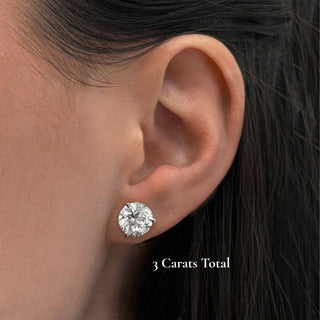 Classic Lab Diamond Stud Earrings