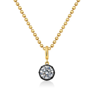 Georgian Round Lab Diamond Ball Chain Necklace