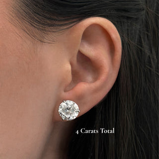 Classic Lab Diamond Stud Earrings