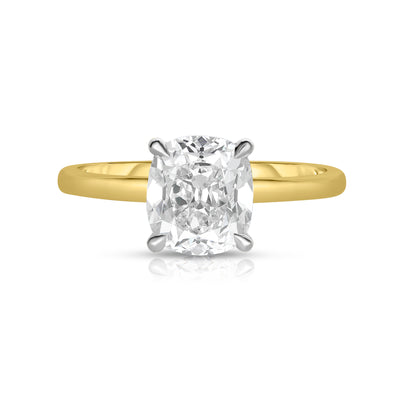 2.04 Carat Cushion Cut Diamond Engagement Ring