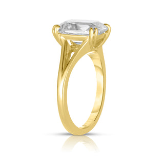 3.33 Carat Antique Cushion Cut Diamond Engagement Ring