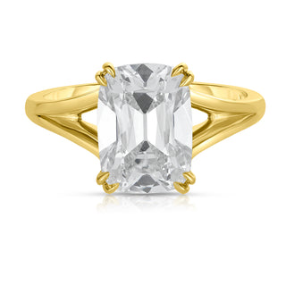 3.33 Carat Antique Cushion Cut Diamond Engagement Ring
