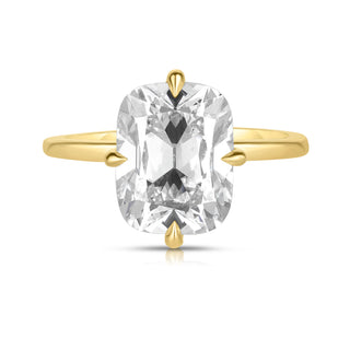 4.00 Carat Antique Cushion Cut Diamond Engagement Ring