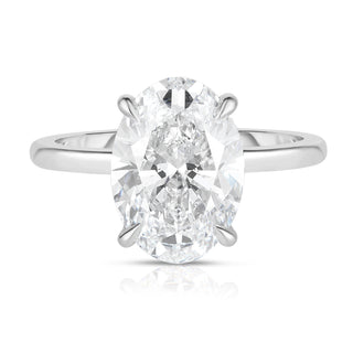 3.23 Carat Oval Cut Diamond Engagement Ring