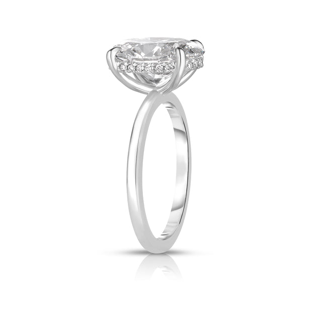 3.23 Carat Oval Cut Diamond Engagement Ring