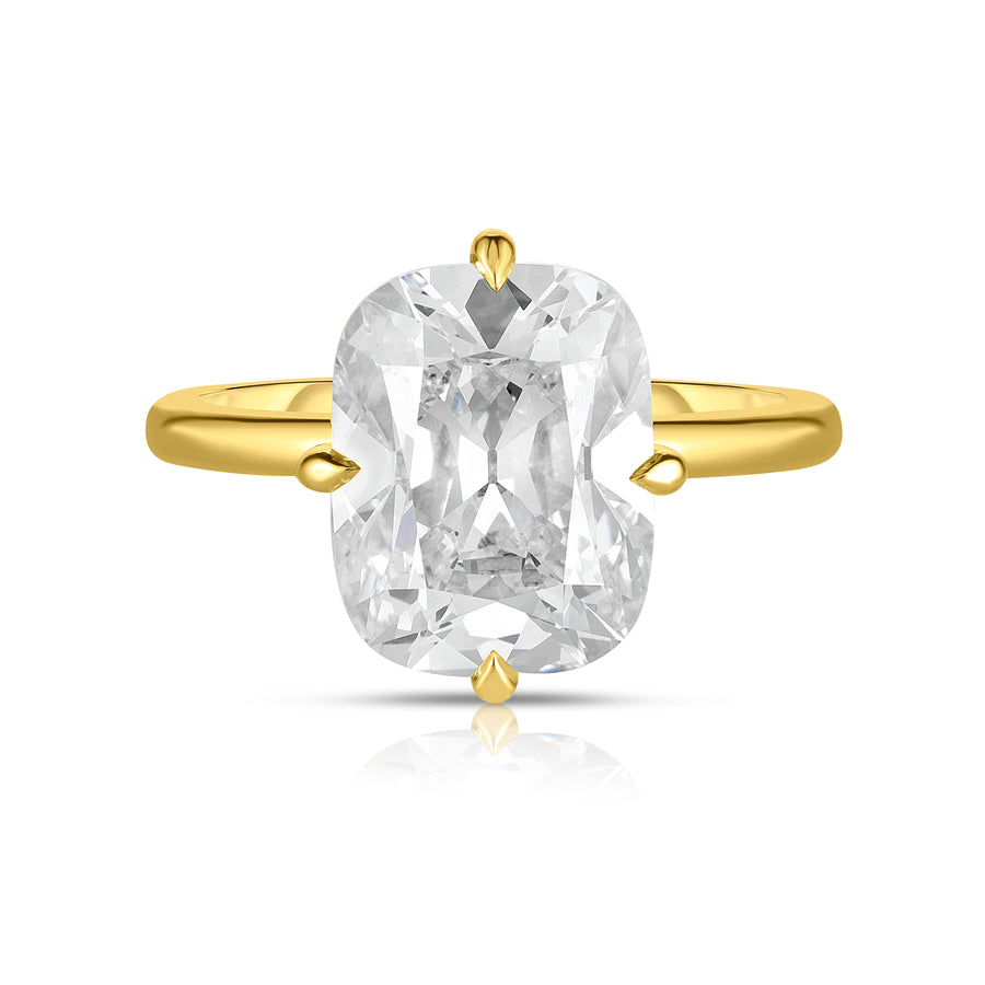 5.07 Carat Antique Cushion Cut Diamond Engagement Ring
