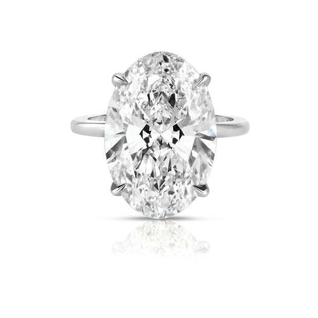 6.25 Carat Oval Cut Diamond Engagement Ring
