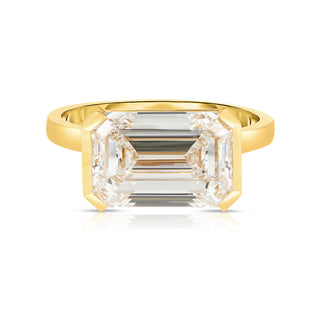 5.22 Carat Emerald Cut Diamond Engagement Ring