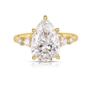 3.01 Carat Pear Cut Diamond Engagement Ring