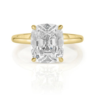 3.19 Carat Antique Cushion Cut Diamond Engagement Ring