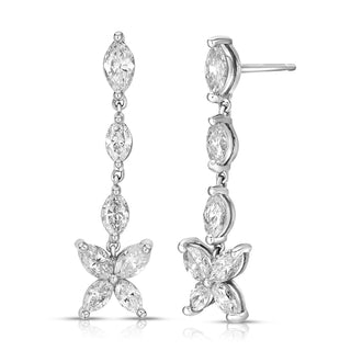 Marquise Drop Diamond Earrings