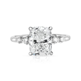 3.10 Carat Cushion Cut Diamond Engagement Ring