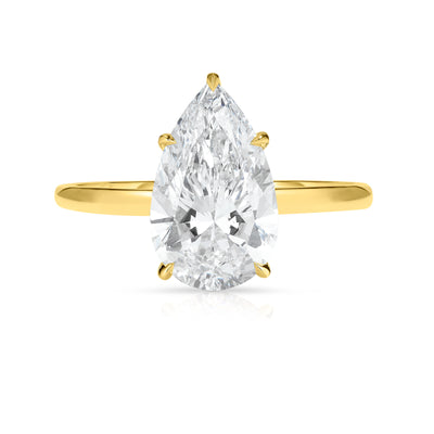 2.80 Carat Pear Cut Diamond Engagement Ring