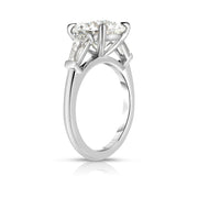 3.01 Carat Round Cut Diamond Engagement Ring
