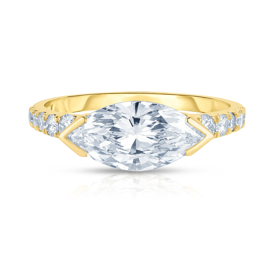 2.40 Carat Marquise Cut Diamond Engagement Ring