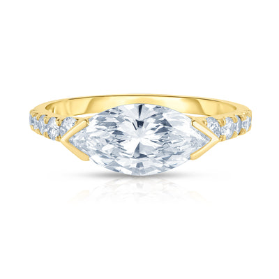 2.40 Carat Marquise Cut Diamond Engagement Ring