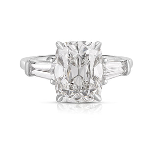 3.25 Carat Antique Cushion Cut Diamond Engagement Ring