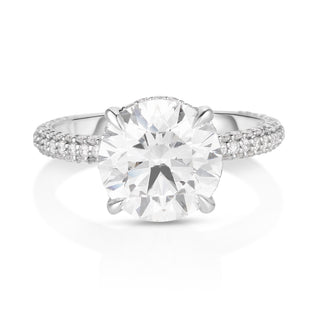 3.50 Carat Round Cut Diamond Engagement Ring