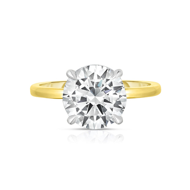 3.50 Carat Round Cut Diamond Engagement Ring