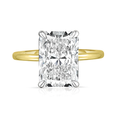 4.10 Carat Radiant Cut Diamond Engagement Ring