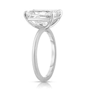 4.10 Carat Radiant Cut Solitaire Diamond in Classic Two-Tone Setting